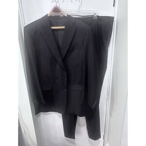 Burberry London Boyd's Phila  Pinstripe Wool Suit 2 Size 46 XLG Jacket 42 Pant